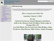 Tablet Screenshot of ontariopercherons.ca